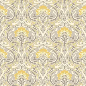 Caption: Vibrant Yellow Patterned Wallpaper Wallpaper