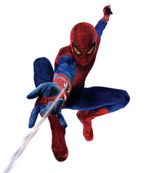 Caption: Web-slinging Superhero In Action Wallpaper