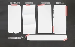 Caption: Well-ordained White Paper Desktop Organizer Wallpaper