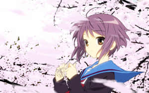 Caption: Yuki Nagato From The Melancholy Of Haruhi Suzumiya Anime Series Wallpaper