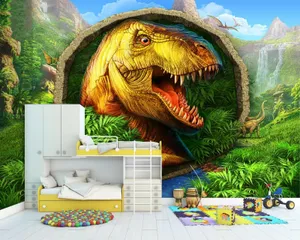 Captivating 3d Dinosaur In A Mesozoic Jungle Wallpaper