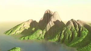 Captivating 3d Landscape With Vibrant Colors And Eye-catching Scenery Wallpaper