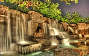 Captivating 3d Waterfall Wallpaper Wallpaper