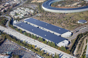 Captivating Aerial View Of Apple Park Wallpaper