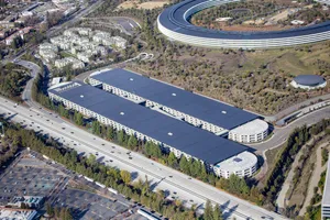 Captivating Aerial View Of Apple Park Wallpaper
