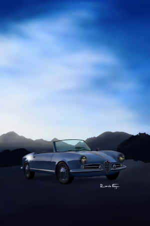 Captivating Alfa Romeo Spider On An Open Road Wallpaper