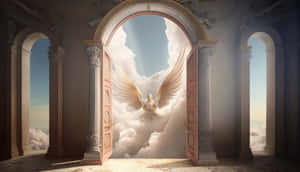 Captivating Angel In Heavenly Light Wallpaper