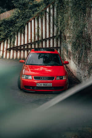 Captivating Audi S3 Hitting The High Speed On Open Road. Wallpaper