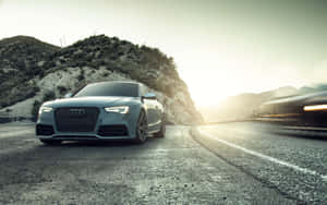 Captivating Audi S5 Beauty In Action Wallpaper