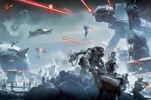 Captivating Battle Scene From A Star Wars Game Wallpaper
