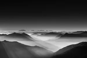 Captivating Black And White Landscape In High Resolution Wallpaper