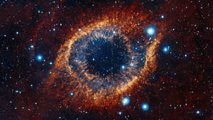 Captivating Black Galaxy Helix Nebula Wallpaper
