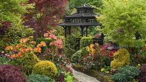 Captivating Botanical Garden In Full Bloom Wallpaper