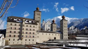 Captivating Brig, Switzerland Dawn Landscape Wallpaper