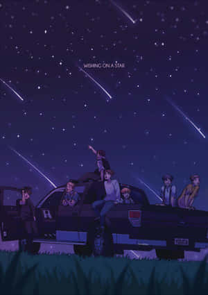 Captivating Bts Fanart Illustration Wallpaper