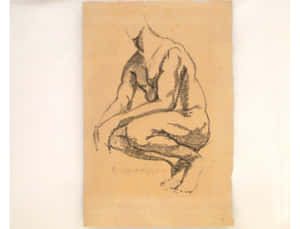 Captivating Charcoal Drawing Of A Woman Wallpaper