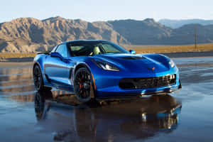 Captivating Chevrolet Corvette Z06 In Action Wallpaper