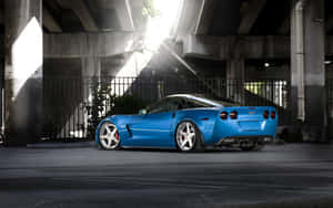 Captivating Chevrolet Corvette Z06 In Action Wallpaper