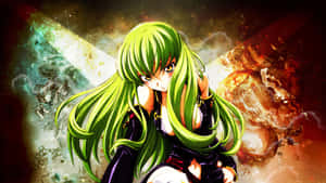 Captivating Code Geass C.c. Illustration Wallpaper