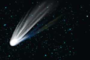 Captivating Comet In The Night Sky Wallpaper