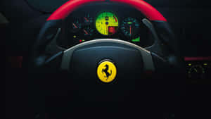 Captivating Control: An Up-close View Of A Car's Steering Wheel Wallpaper