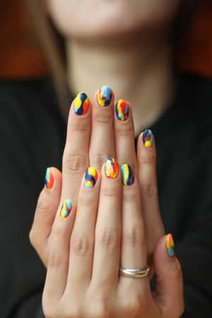 Captivating Cute Nails Design In Trendy Style Wallpaper