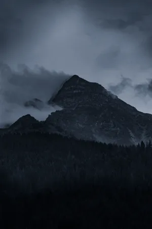 Captivating Dark Mountain Landscape Wallpaper