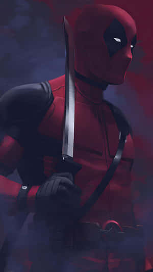 Captivating Deadpool Art In Action Wallpaper