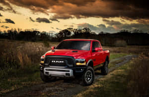 Captivating Dodge Ram Dominating The Highway Wallpaper