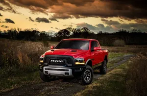 Captivating Dodge Ram Dominating The Highway Wallpaper