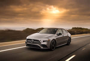 Captivating Elegance: Mercedes-benz A-class In Pristine White Wallpaper