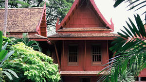 Captivating Exterior Of Jim Thompson House In Bangkok Wallpaper