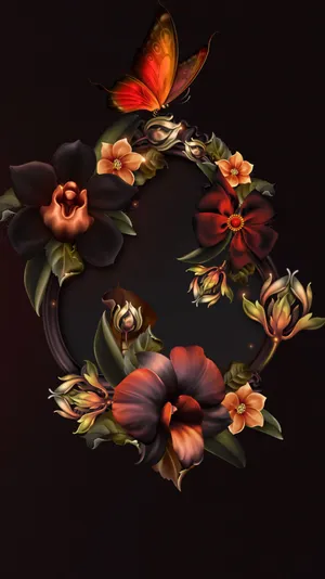 Captivating Floral Art: An Explosion Of Colorful Blooms Wallpaper