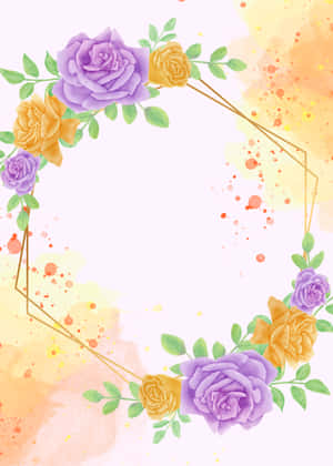 Captivating Floral Wreath In Full Bloom Wallpaper