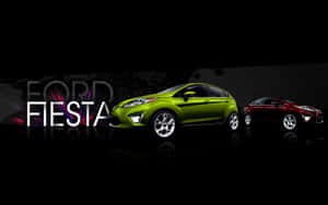 Captivating Ford Fiesta On The Road Wallpaper