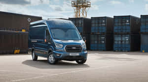 Captivating Ford Transit On A Picturesque Road Wallpaper