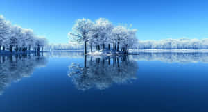 Captivating Frozen Lake Wallpaper