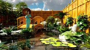 Captivating Garden Path Wallpaper