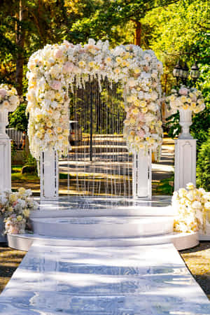 Captivating Garden Wedding Decor Wallpaper