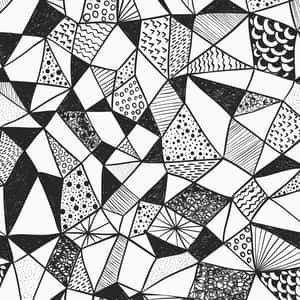 Captivating Geometric Pattern In Black And White Wallpaper