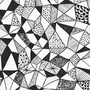 Captivating Geometric Pattern In Black And White Wallpaper