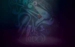 Captivating Hair Salon Illustration Wallpaper