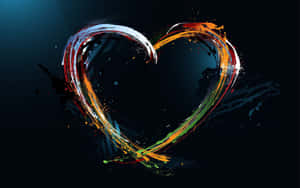 Captivating Heart Art With Vibrant Colors Wallpaper