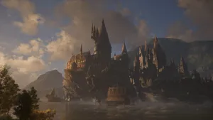 Captivating Hogsmeade Village During Winter Season Wallpaper