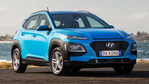 Captivating Hyundai Kona On The Road Wallpaper