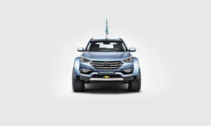 Captivating Hyundai Santa Fe On The Road Wallpaper