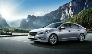 Captivating Hyundai Sonata On The Road Wallpaper