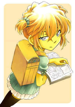 Captivating Illustration Of Haibara Ai Of Detective Conan Wallpaper