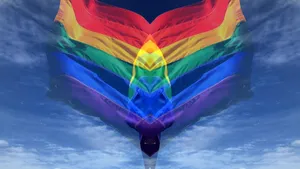 Captivating Image Of The Pride Flag In A Mirror Reflection Wallpaper