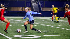 Captivating Indoor Soccer Match Wallpaper